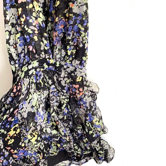 MM Couture Floral Halter backless ruffled bottom mini dress, Size S - Picture 8 of 12